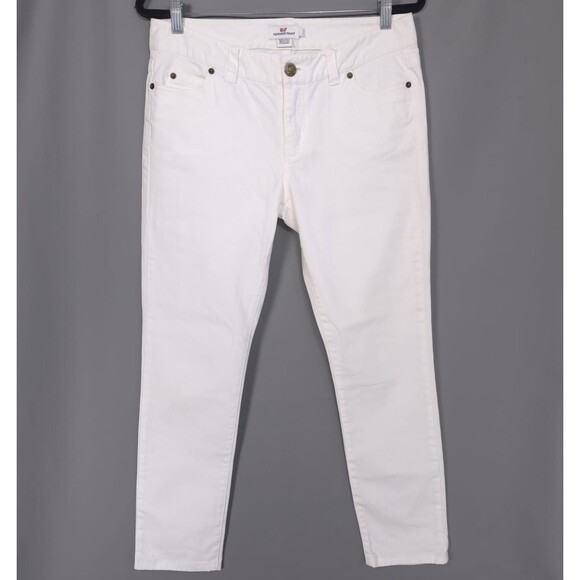 Vineyard Vines Women’s Jeans Size 8 White Stretch Cotton - Picture 1 of 11